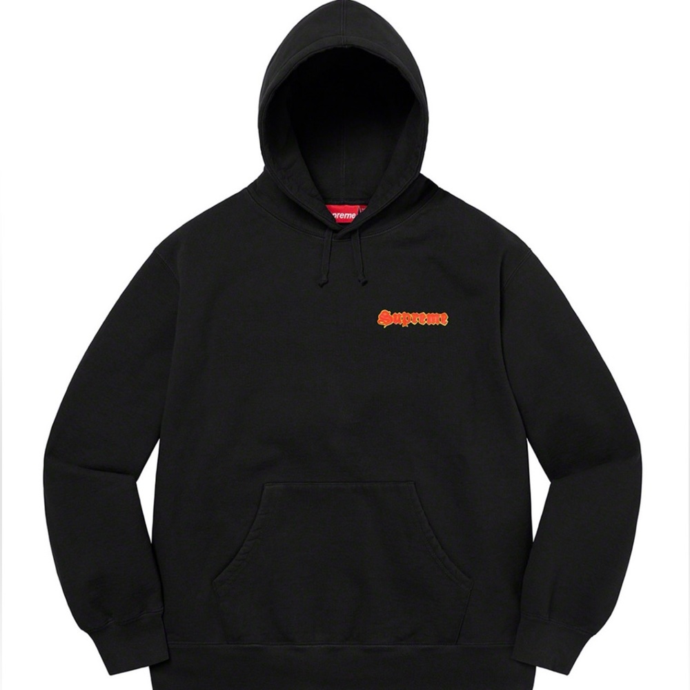 Supreme “Love” Hoodie in Black Graphic - Large, 100% AUTHENTIC, RETIRED, NIP